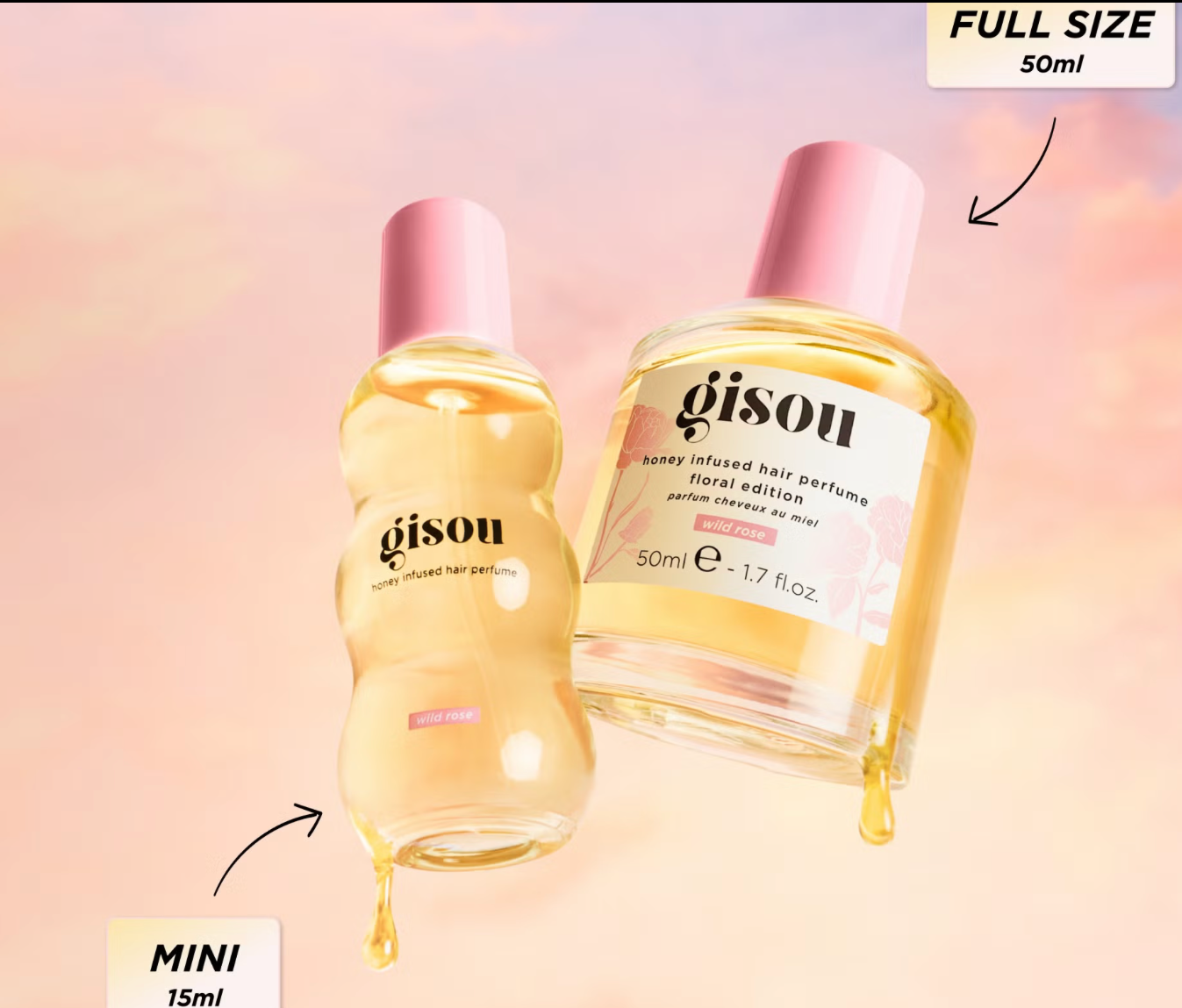 Gisou Honey Infused Hair Perfume 50ml - Wild Rose